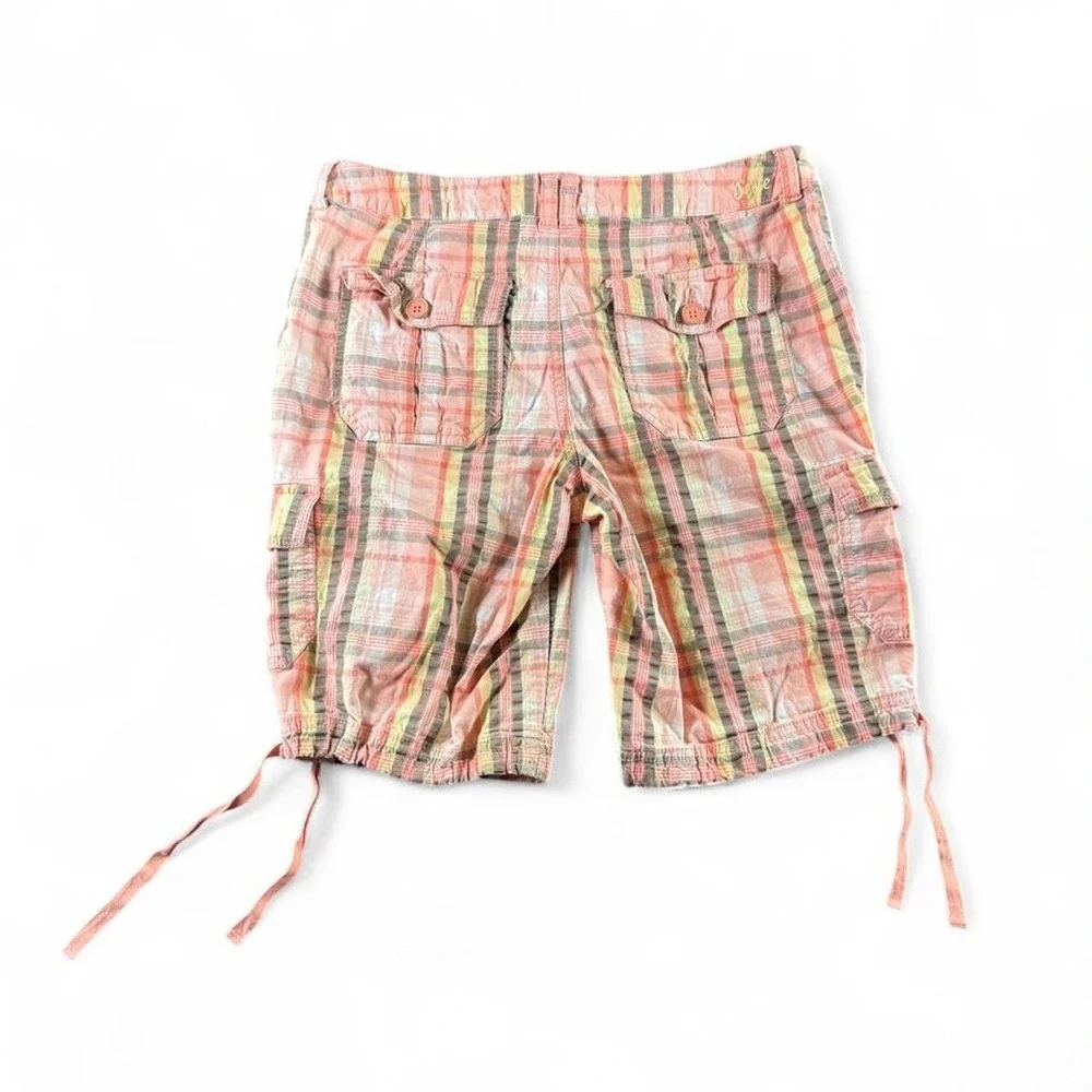 Y2K Justice Plaid Bermuda Shorts